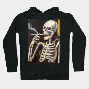 Skeleton Smoking a Cigarette Hoodie